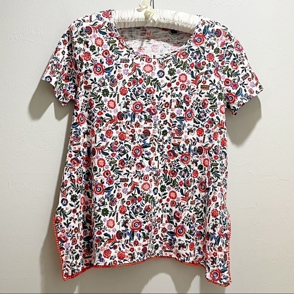 C WONDER Women’s NANTUCKET Floral Print Top - Picture 2 of 7